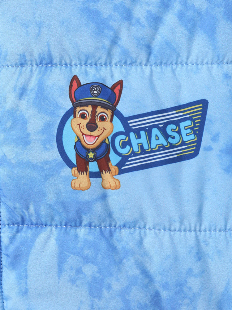 Ensemble 2 pièces de la Pat' Patrouille pour tout-petits et enfants, veste matelassée Chase avec sac de rangement, bleu