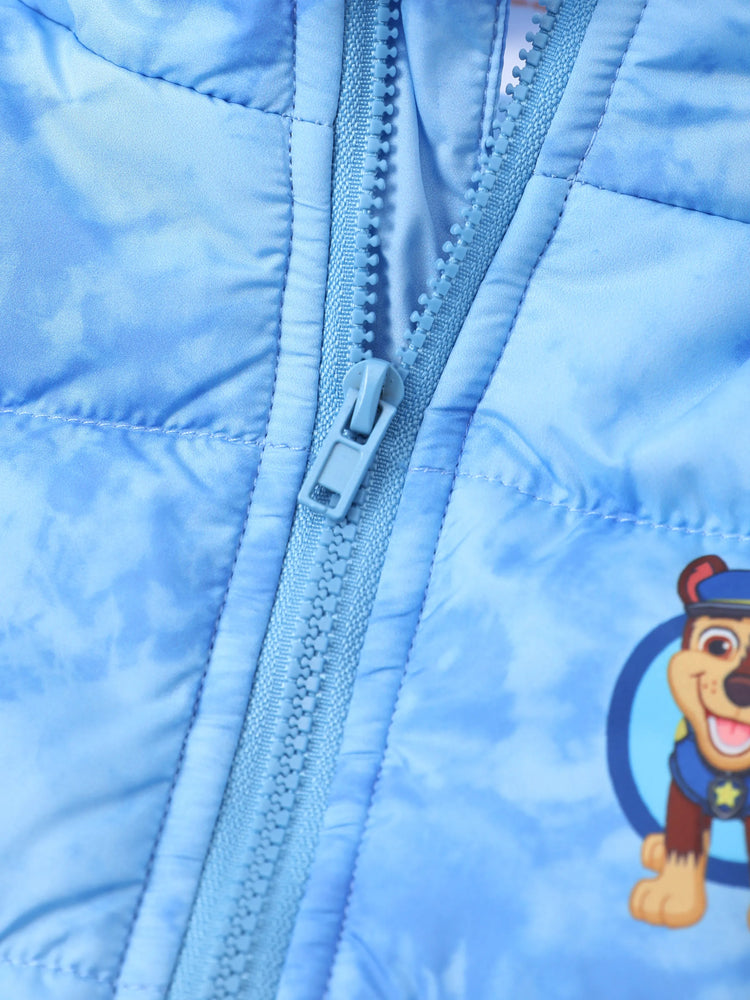 Ensemble 2 pièces de la Pat' Patrouille pour tout-petits et enfants, veste matelassée Chase avec sac de rangement, bleu