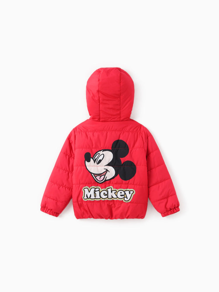 Disney Mickey and Friends Toddler/Kid Boy Mickey Character Print Puffer Jacket Coat With Storage Bag Red