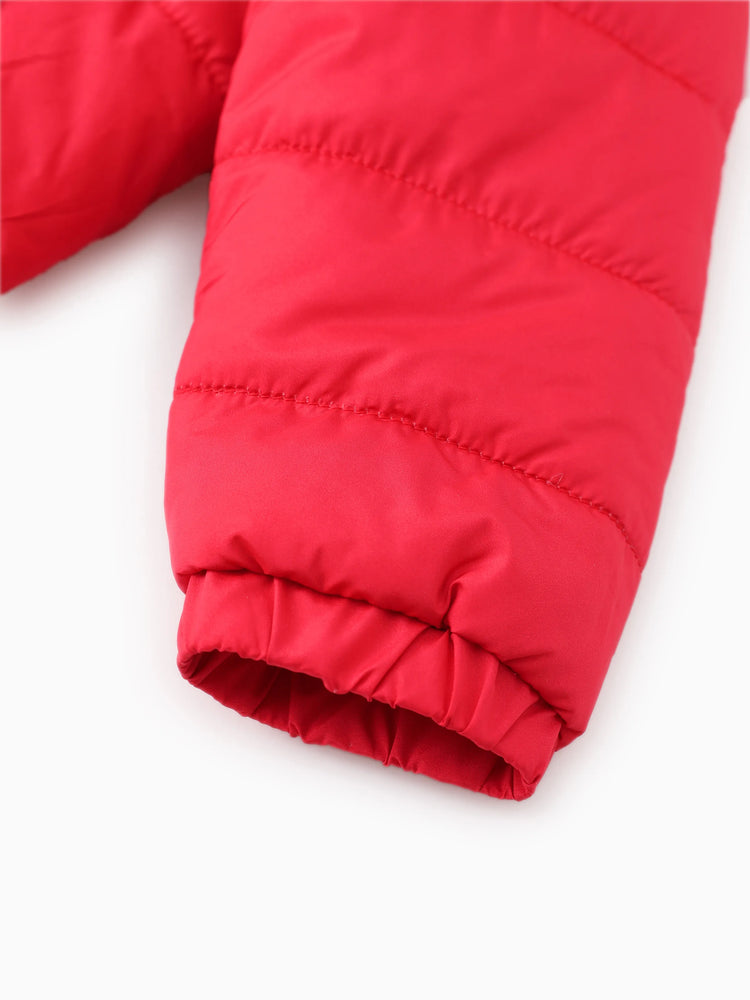 Disney Mickey and Friends Toddler/Kid Boy Mickey Character Print Puffer Jacket Coat With Storage Bag Red