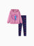 Disney Stitch Kid Girl 2pcs Cotton Character Heart Butterfly Pattern Hoodie And Naia™ Leggings Set Pink purple