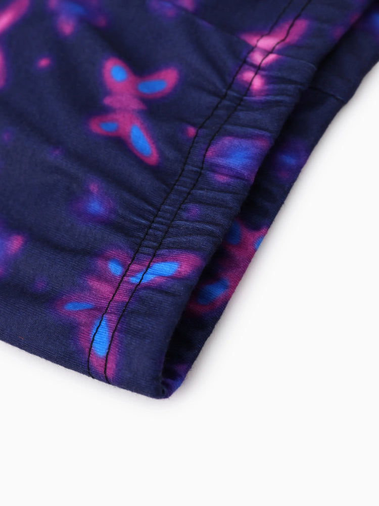 Disney Stitch Kid Girl 2pcs Cotton Character Heart Butterfly Pattern Hoodie And Naia? Leggings Set Pink purple