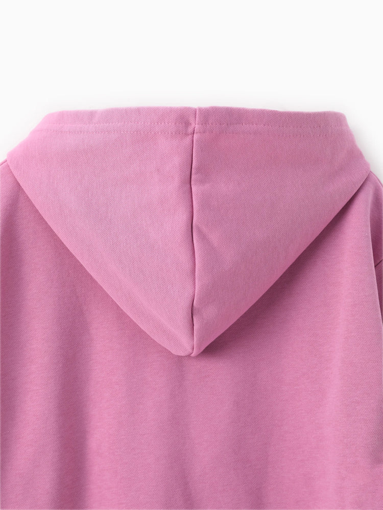 Disney Stitch Kid Girl 2pcs Cotton Character Heart Butterfly Pattern Hoodie And Naia? Leggings Set Pink purple