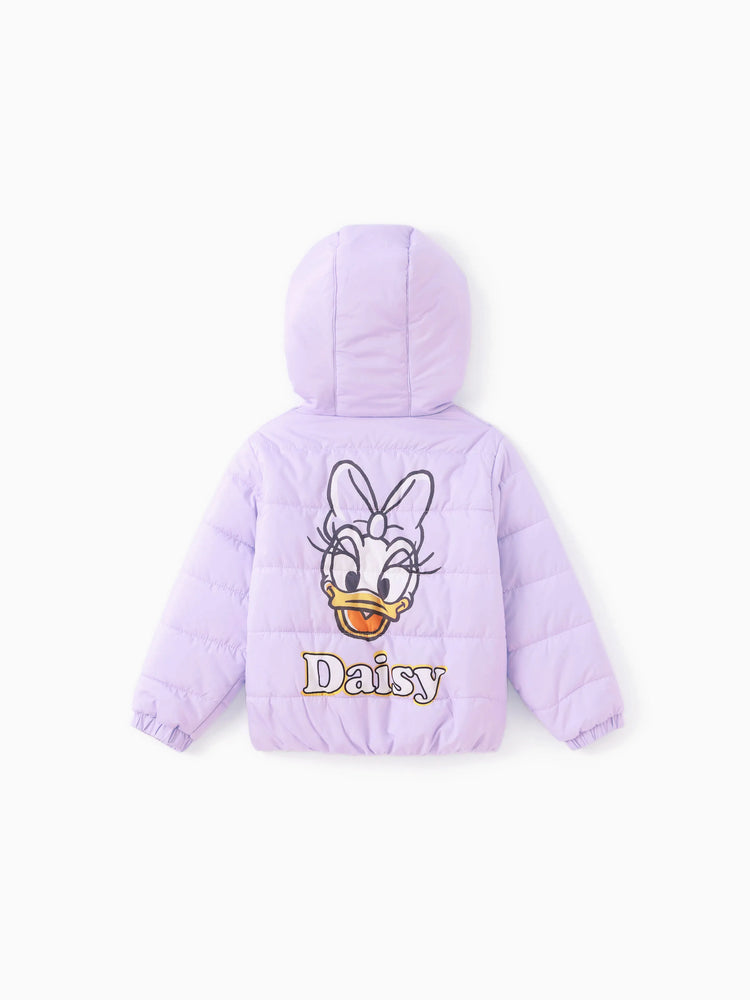 Doudoune à imprimé Daisy pour petite fille Disney Mickey et ses amis avec sac de rangement, violet