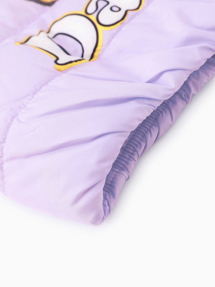 Doudoune à imprimé Daisy pour petite fille Disney Mickey et ses amis avec sac de rangement, violet