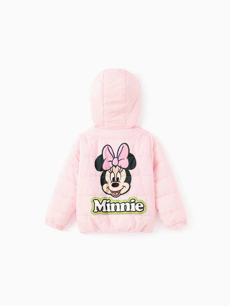 Doudoune à imprimé Minnie Disney Mickey et ses amis pour petite fille avec sac de rangement, rose