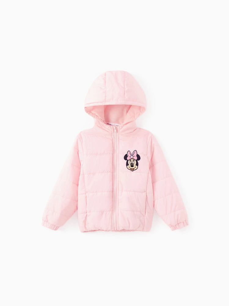 Doudoune à imprimé Minnie Disney Mickey et ses amis pour petite fille avec sac de rangement, rose