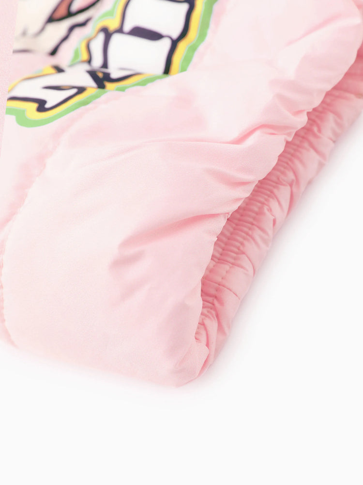 Doudoune à imprimé Minnie Disney Mickey et ses amis pour petite fille avec sac de rangement, rose