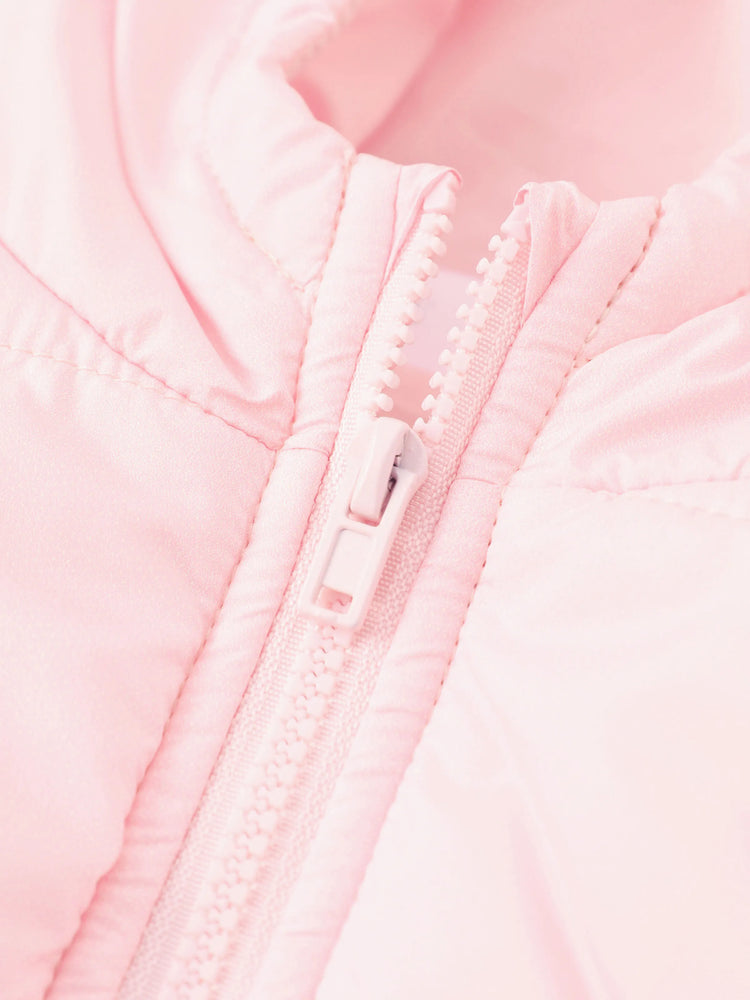 Doudoune à imprimé Minnie Disney Mickey et ses amis pour petite fille avec sac de rangement, rose