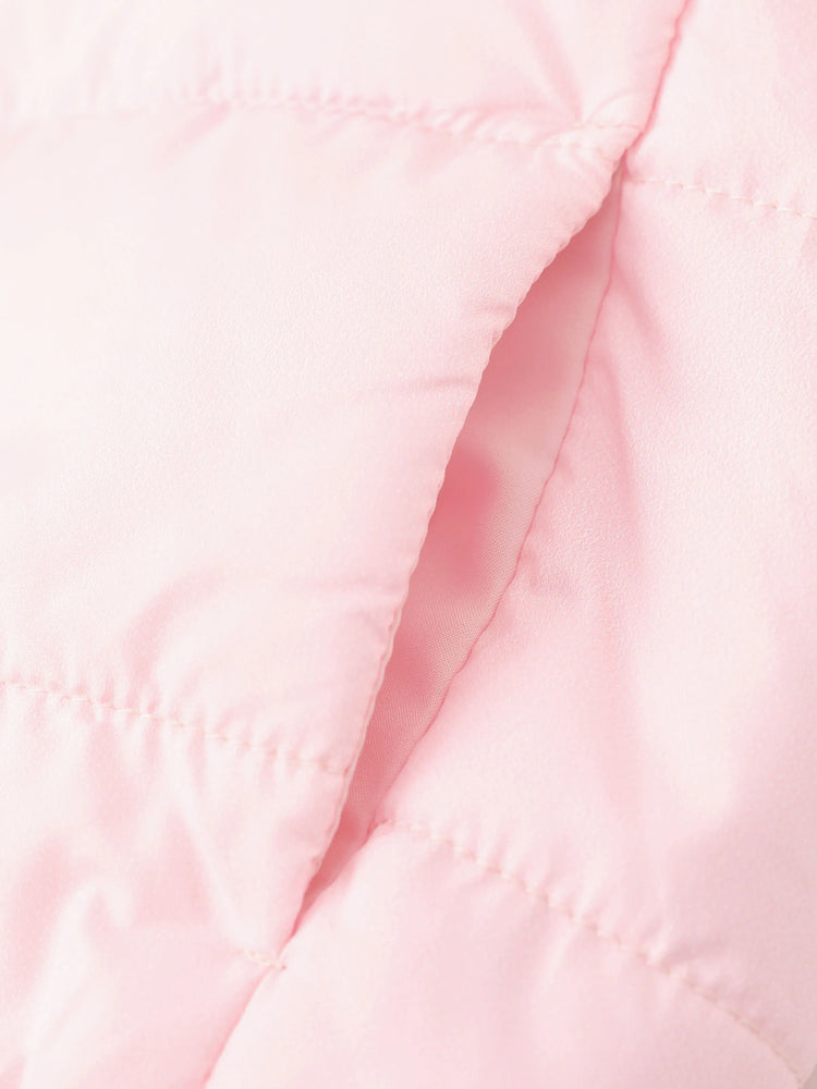 Doudoune à imprimé Minnie Disney Mickey et ses amis pour petite fille avec sac de rangement, rose