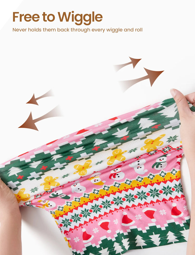 Pyjama de Noël/Halloween 2 pièces en bambou avec imprimé enfantin pour petite fille (coupe ajustée) multicolore