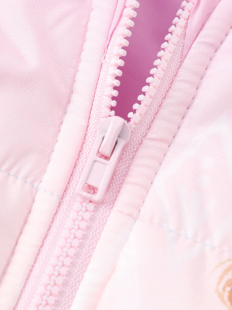 Ensemble 2 pièces veste à capuche et sac de rangement pour petite fille Disney La Reine des Neiges, imprimé dégradé Elsa et Anna
 Multicolore