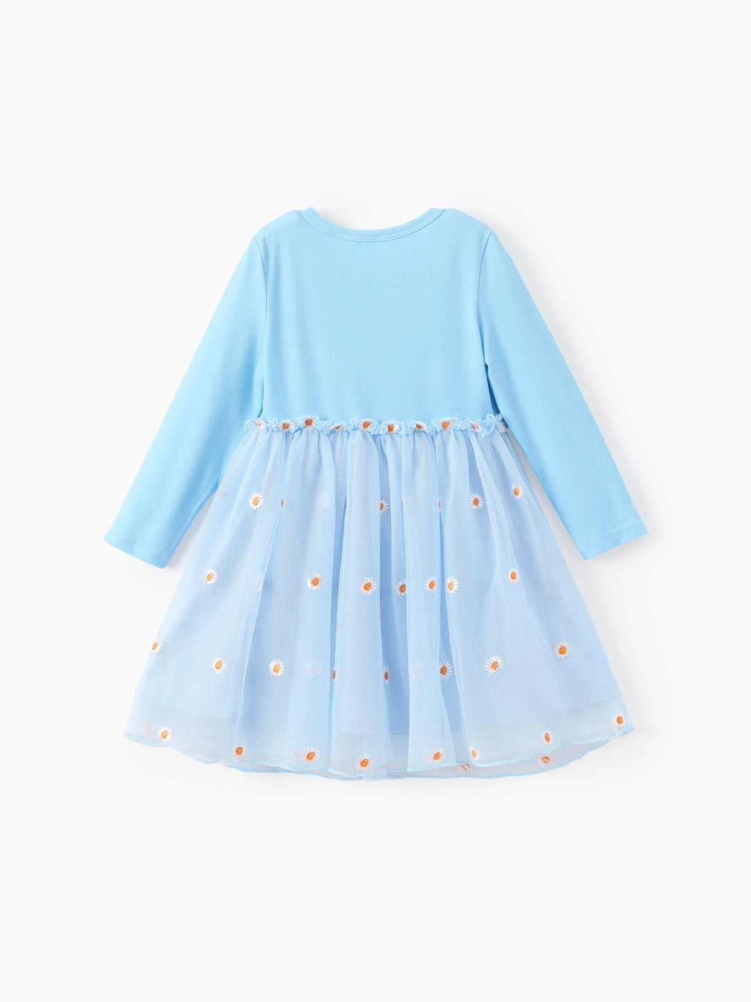 Disney Prinzessin Kleinkind Mädchen Arielle/Cinderella 1 Stück Naia™ Blumentüll Langarmkleid blaugrau
