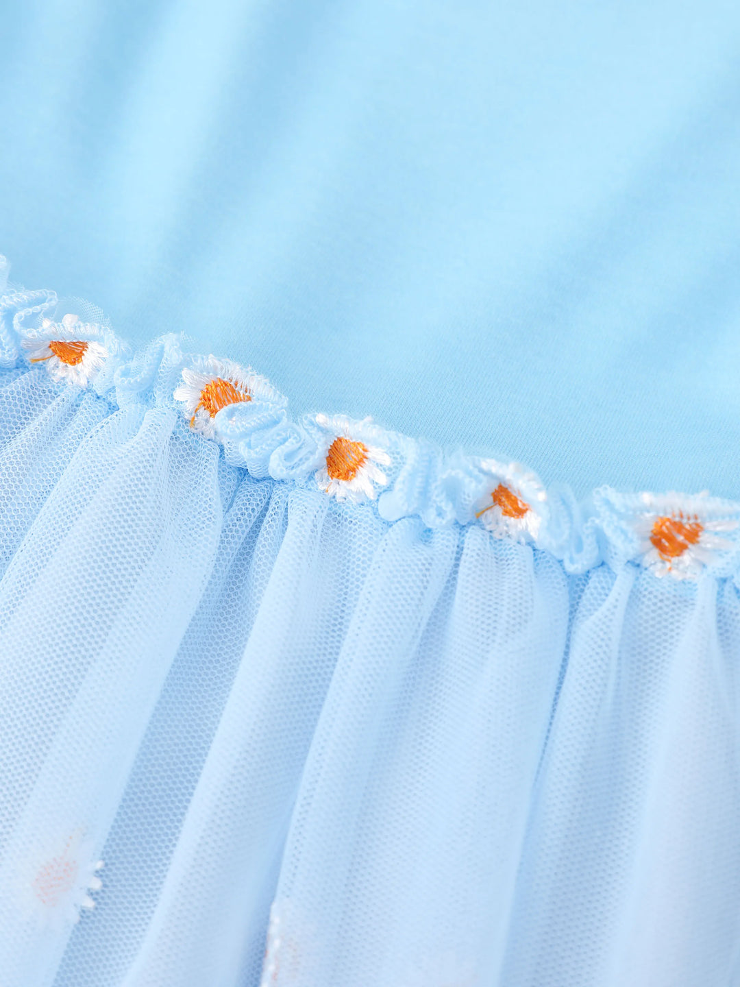 Disney Prinzessin Kleinkind Mädchen Arielle/Cinderella 1 Stück Naia™ Blumentüll Langarmkleid blaugrau