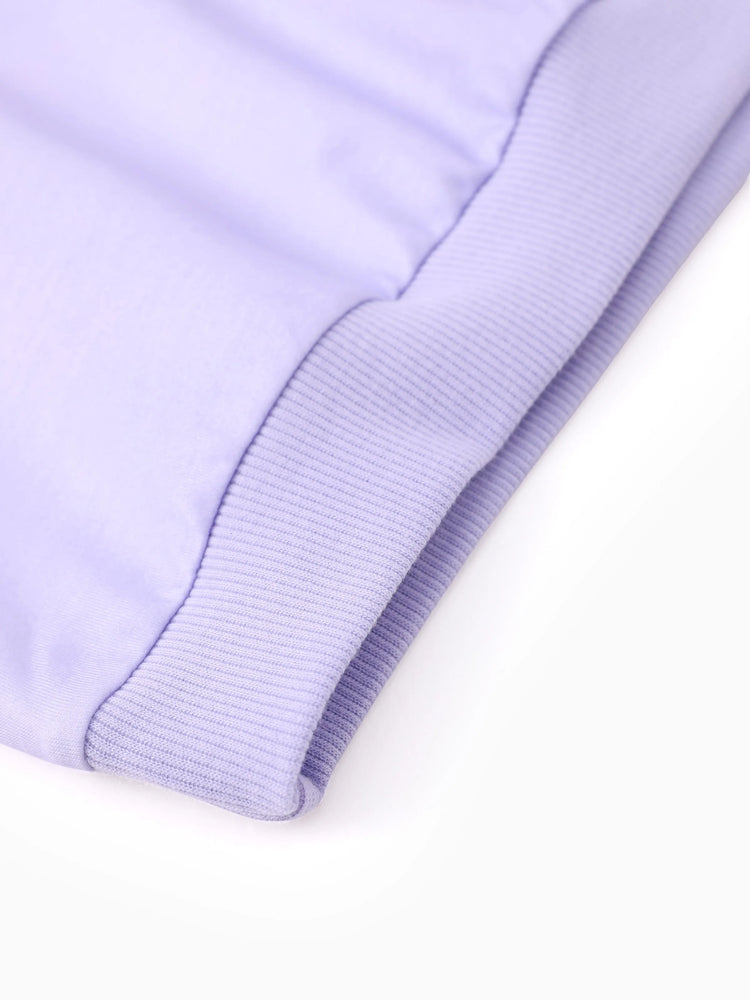 Sudadera con estampado de unicornio infantil para niña pequeña, color morado