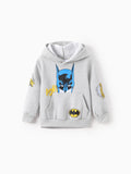 Justice League Toddler/Kid Boy 1pc Batman/Superman Pattern Hooded Sweatshirt Lightgrey