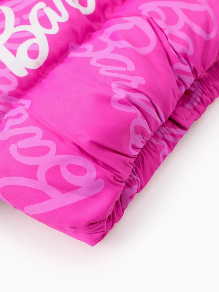 Barbie Toddler/Kid 1pc Logo Pattern Long-sleeve Puffer Jacket Coat Roseo