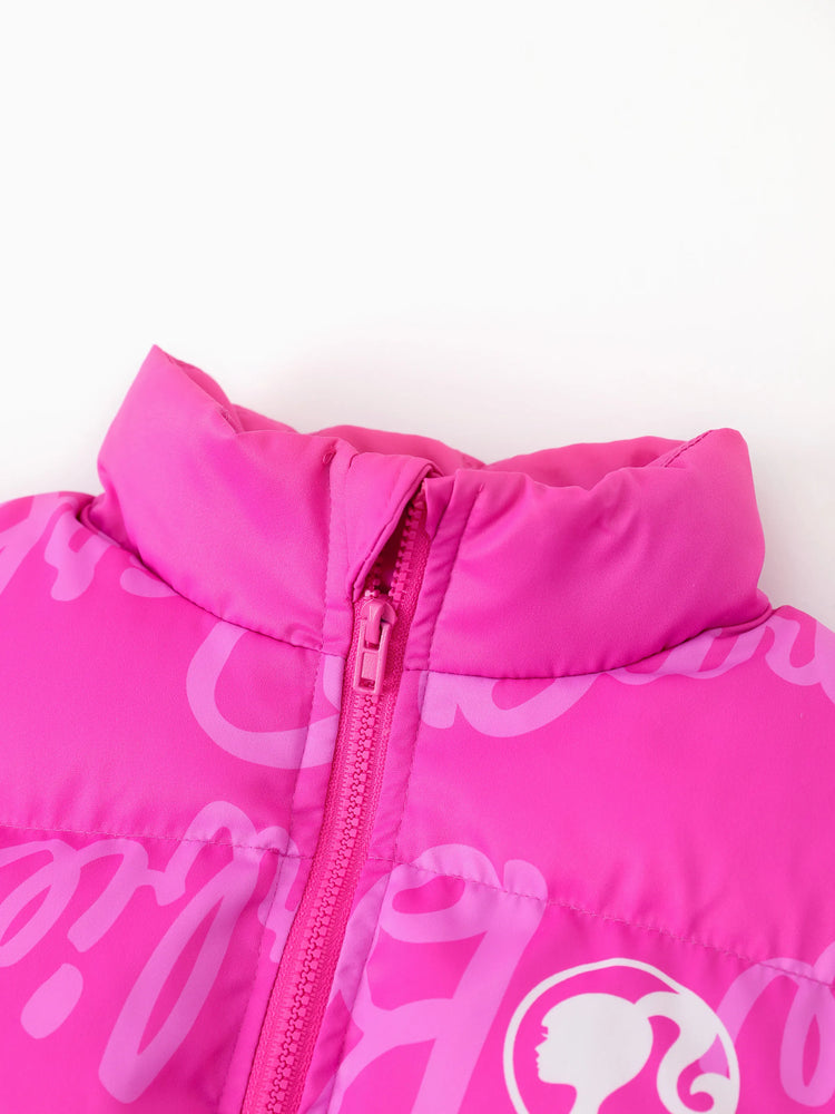 Barbie Toddler/Kid 1pc Logo Pattern Veste à manches longues Manteau Roseo