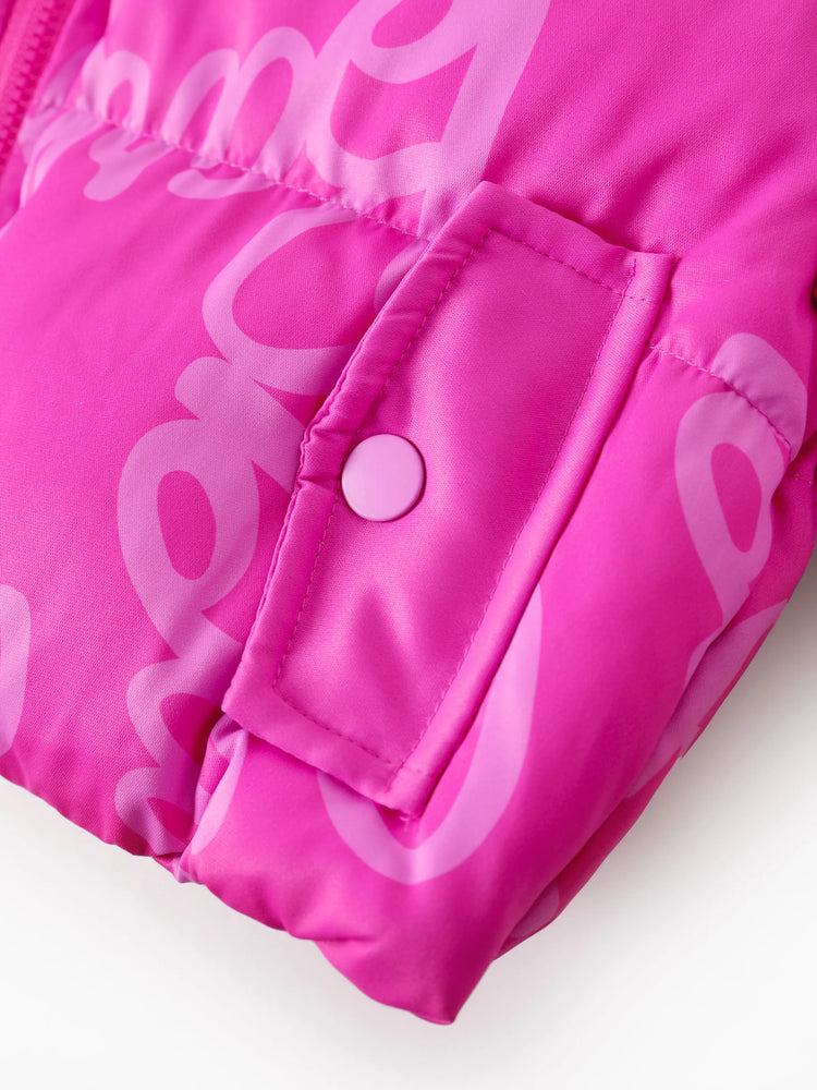 Barbie Toddler/Kid 1pc Logo Pattern Veste à manches longues Manteau Roseo
