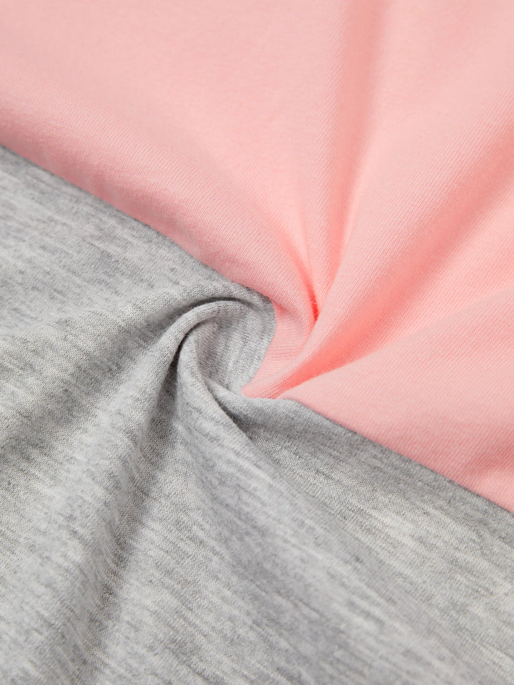 Ensembles assortis pour toute la famille : robes mi-longues roses sans manches à imprimé floral et polos à manches courtes colorblock