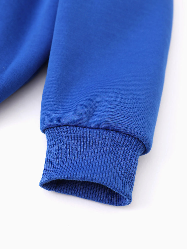 Justice League Toddler/Kid Boy 1pc Batman/Superman Pattern Hooded Sweatshirt Blue