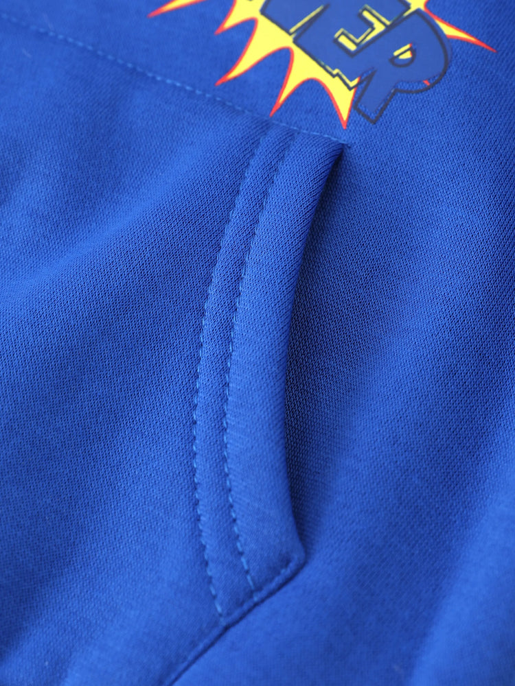 Justice League Toddler/Kid Boy 1pc Batman/Superman Pattern Hooded Sweatshirt Blue