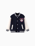 Disney Mickey and Friends Toddler/Kid Mickey Mouse /Minnie Mouse Embroidered Colorblock Plush Jacket royalblue
