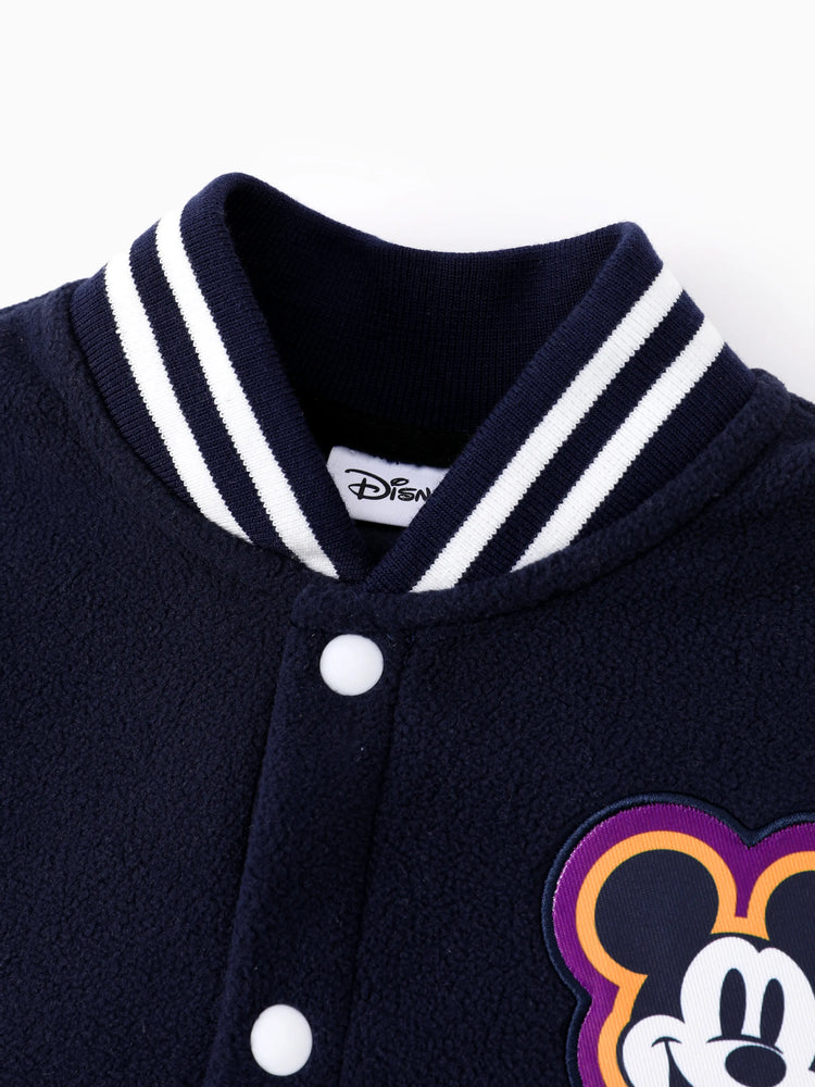 Disney Mickey and Friends Toddler/Kid Mickey Mouse /Minnie Mouse Embroidered Colorblock Plush Jacket royalblue