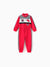 Hot Wheels Toddler Boy 1pc Colorblock Logo Print Long-sleeve Racing Jumpsuit Red