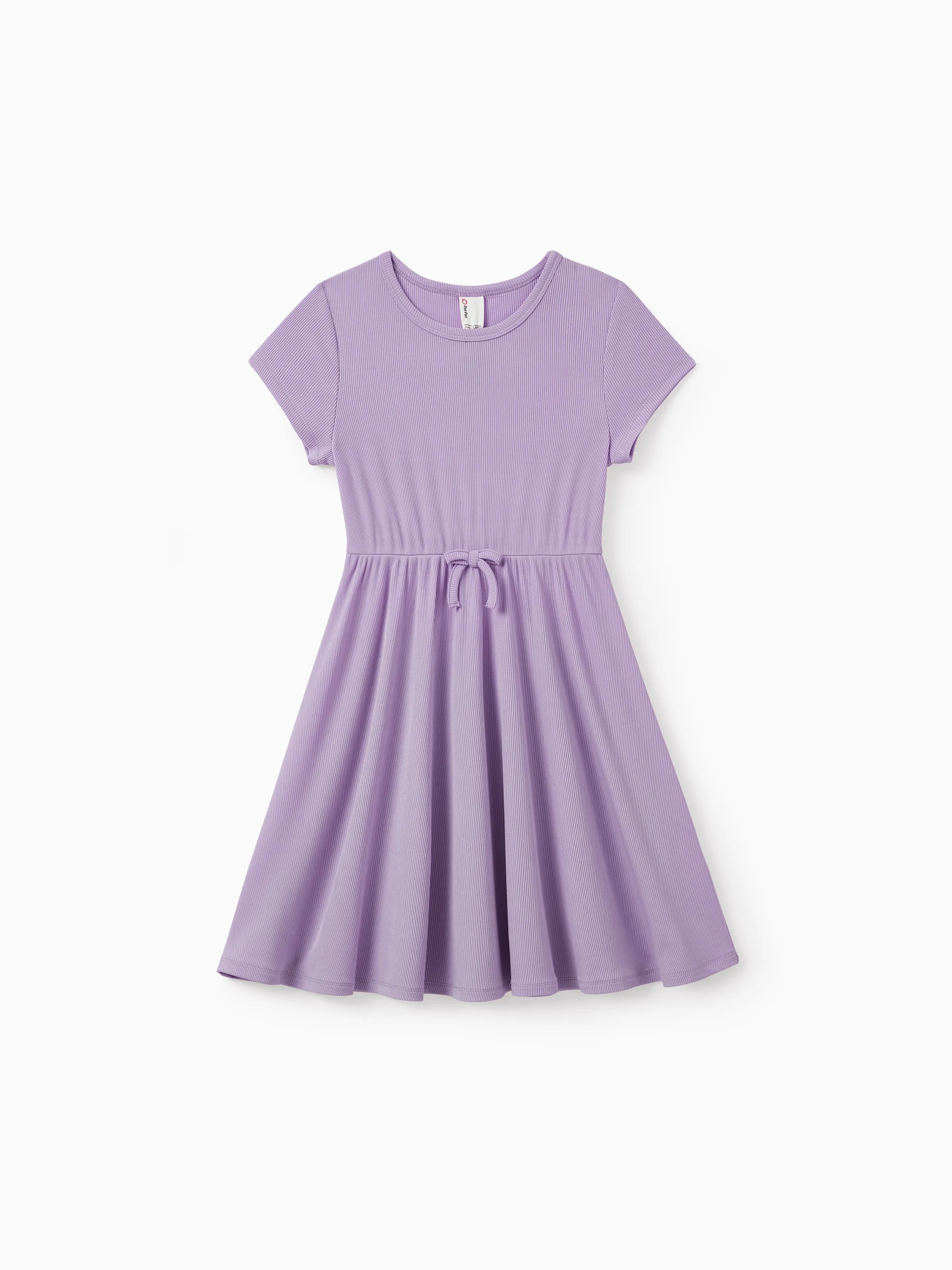 toddler purple dress 2-Pack Toddler/Kid Girl Printed & Solid Causal Dress Purple