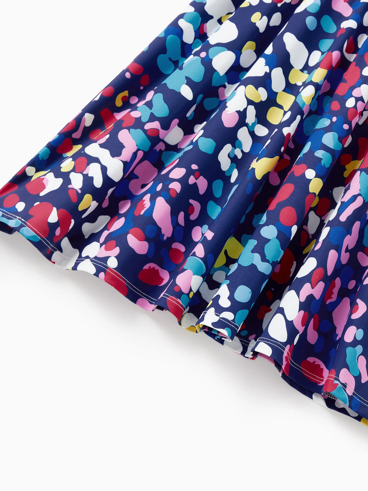 2-Pack Toddler/Kid Girl Printed & Solid Causal Dress Pink