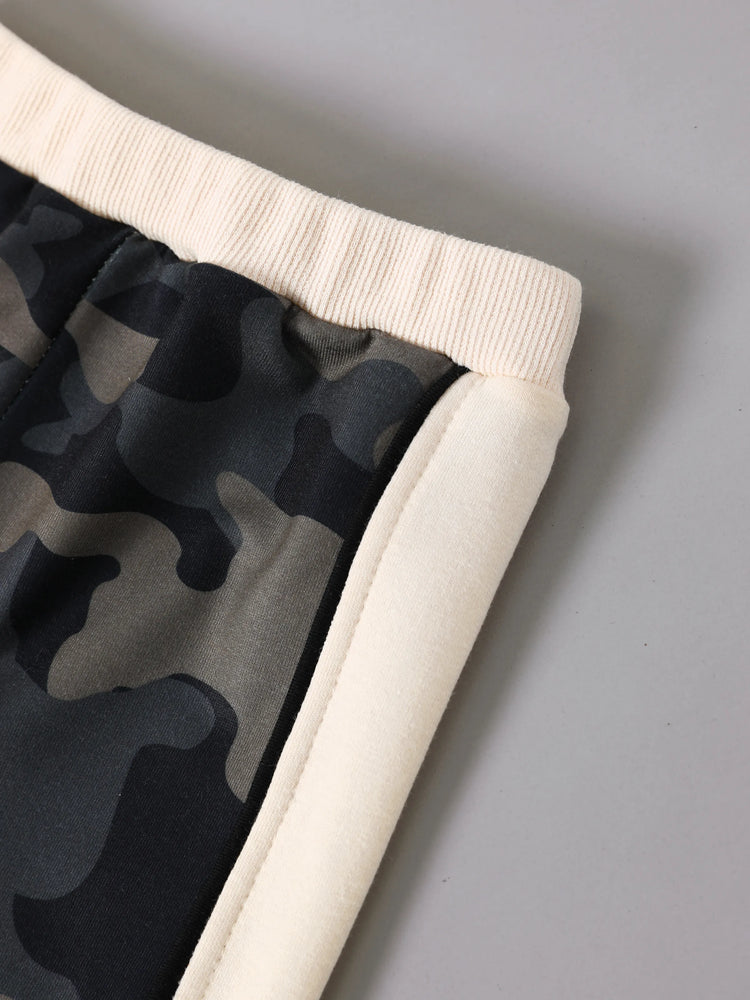 2pcs Baby Boy Casual Style Camouflage Set LightApricot