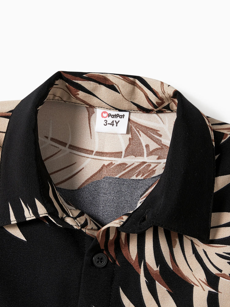 Ensembles familiaux assortis : robes dos nu sans manches et hauts à manches courtes, couleur unie, noir