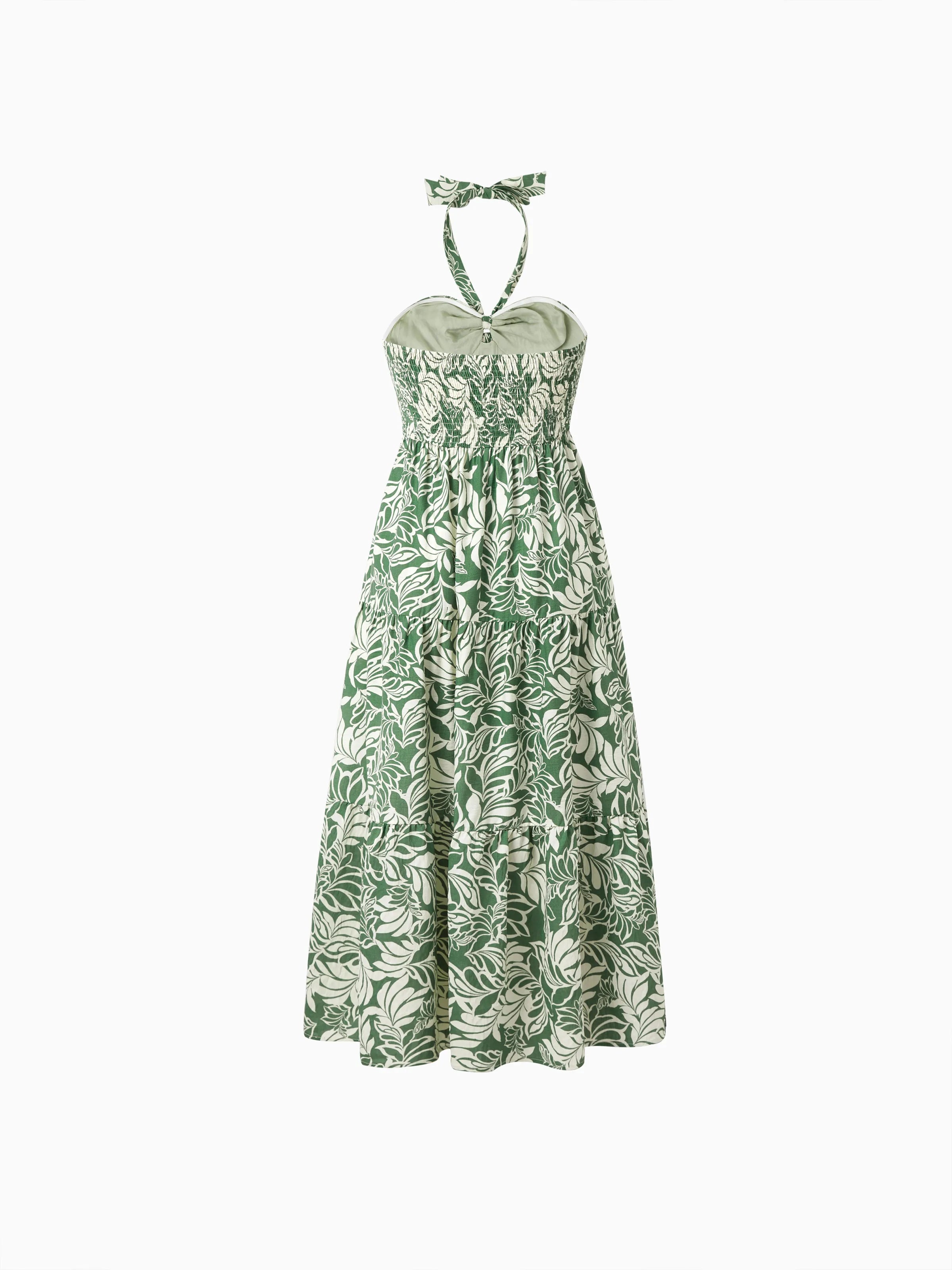 Family Matching Leaf Print Short-sleeve Shirt or Halter Dress Green Set Green, Green / Girl / 4-5 Years Family Matching Leaf Print Short-sleeve Shirt or Halter Dress Green Set Green, Green / Girl / 4-5 Years