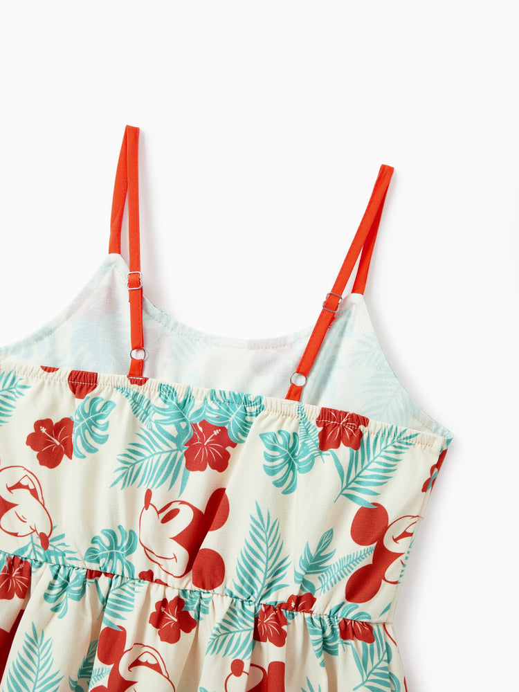 Disney Mickey and Friends Toddler/Kid Girl Naia™ Floral Allover Print Hollow-out Dress Multi-color