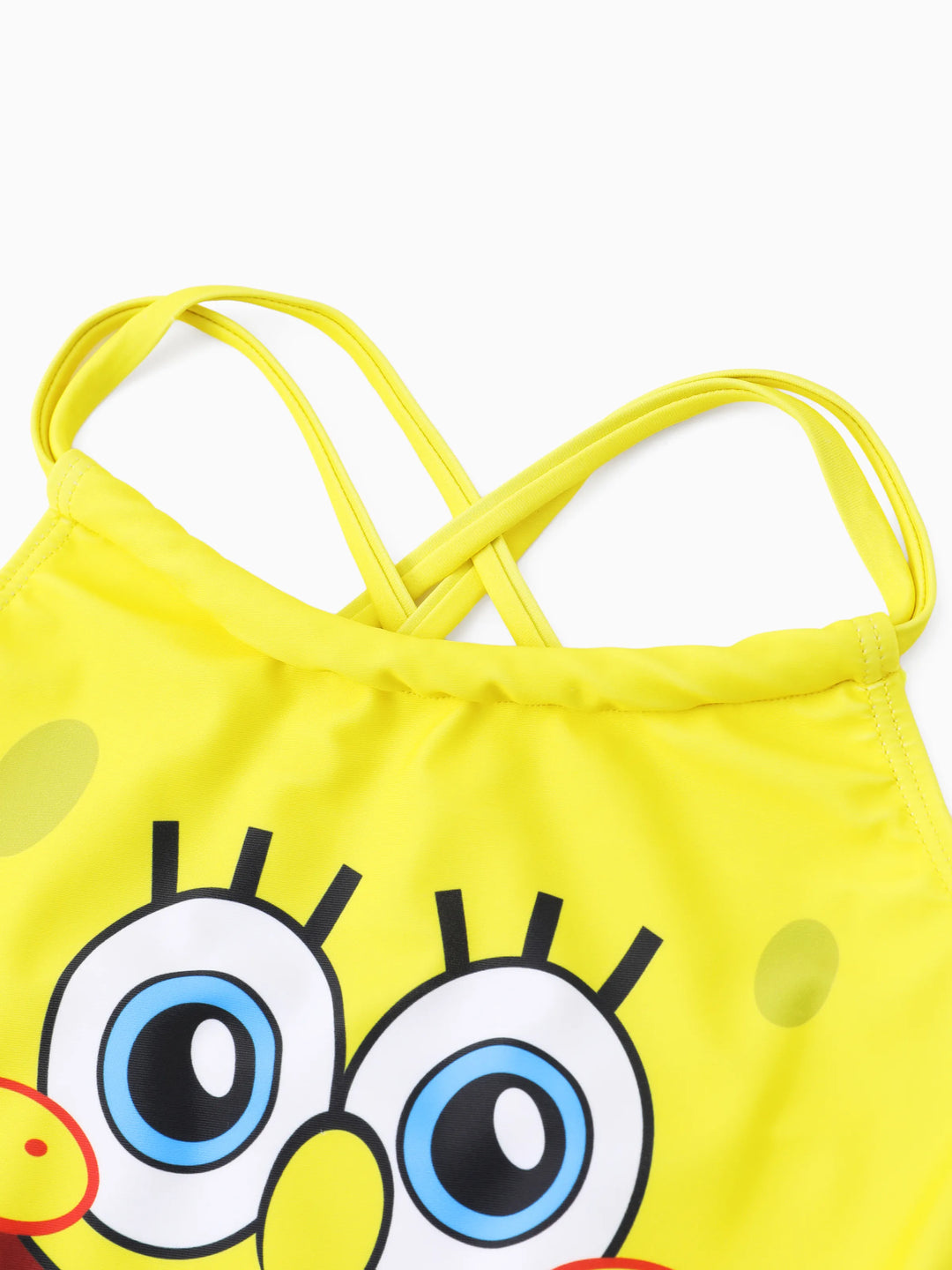 SpongeBob SquarePants Toddler/Kid Girl 1pcs Character Gradient Print Ruffle-hem One-piece UPF 50+ Swimsuit Yellow