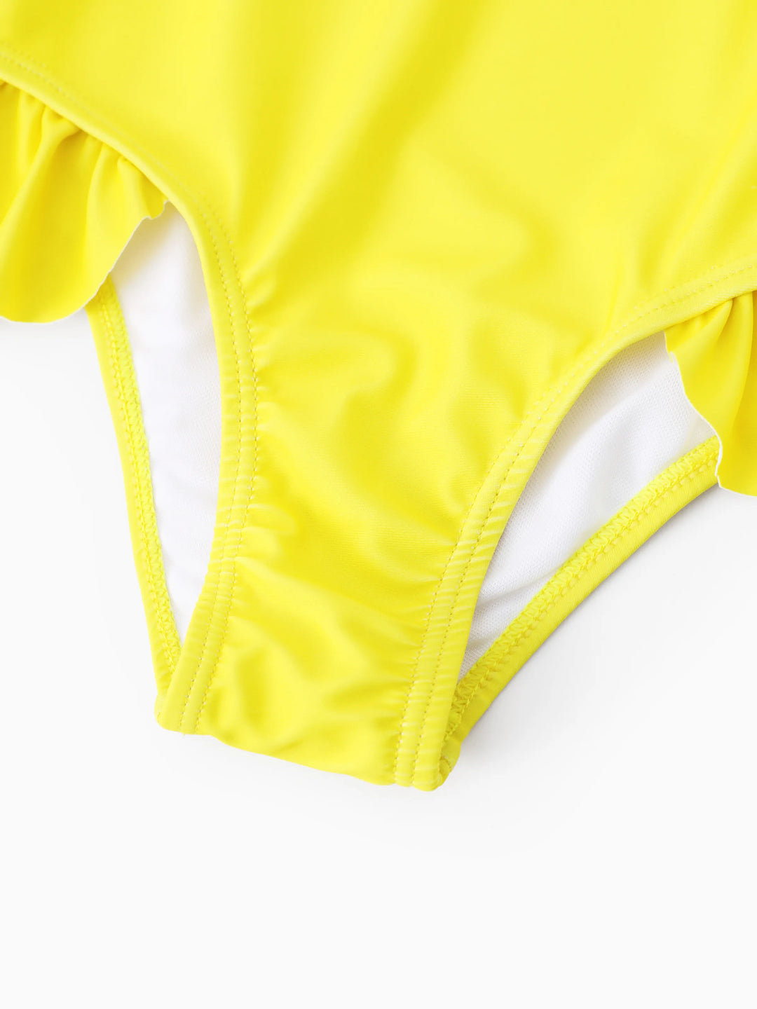 SpongeBob SquarePants Toddler/Kid Girl 1pcs Character Gradient Print Ruffle-hem One-piece UPF 50+ Swimsuit Yellow