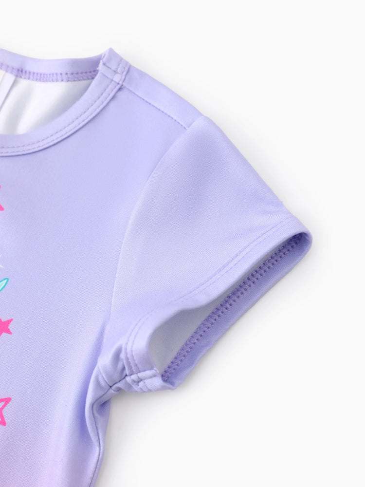 PAW Patrol Toddler Girl Skye Everest Gradient Ruffle-hem Dress Purple