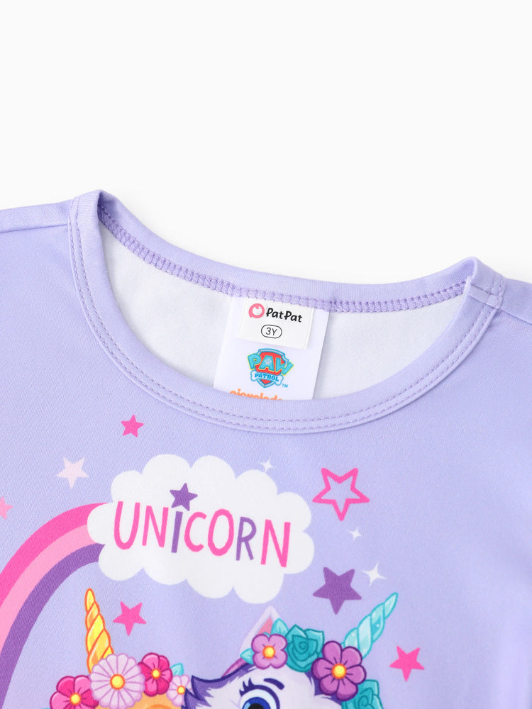 PAW Patrol Toddler Girl Skye Everest Gradient Ruffle-hem Dress Purple