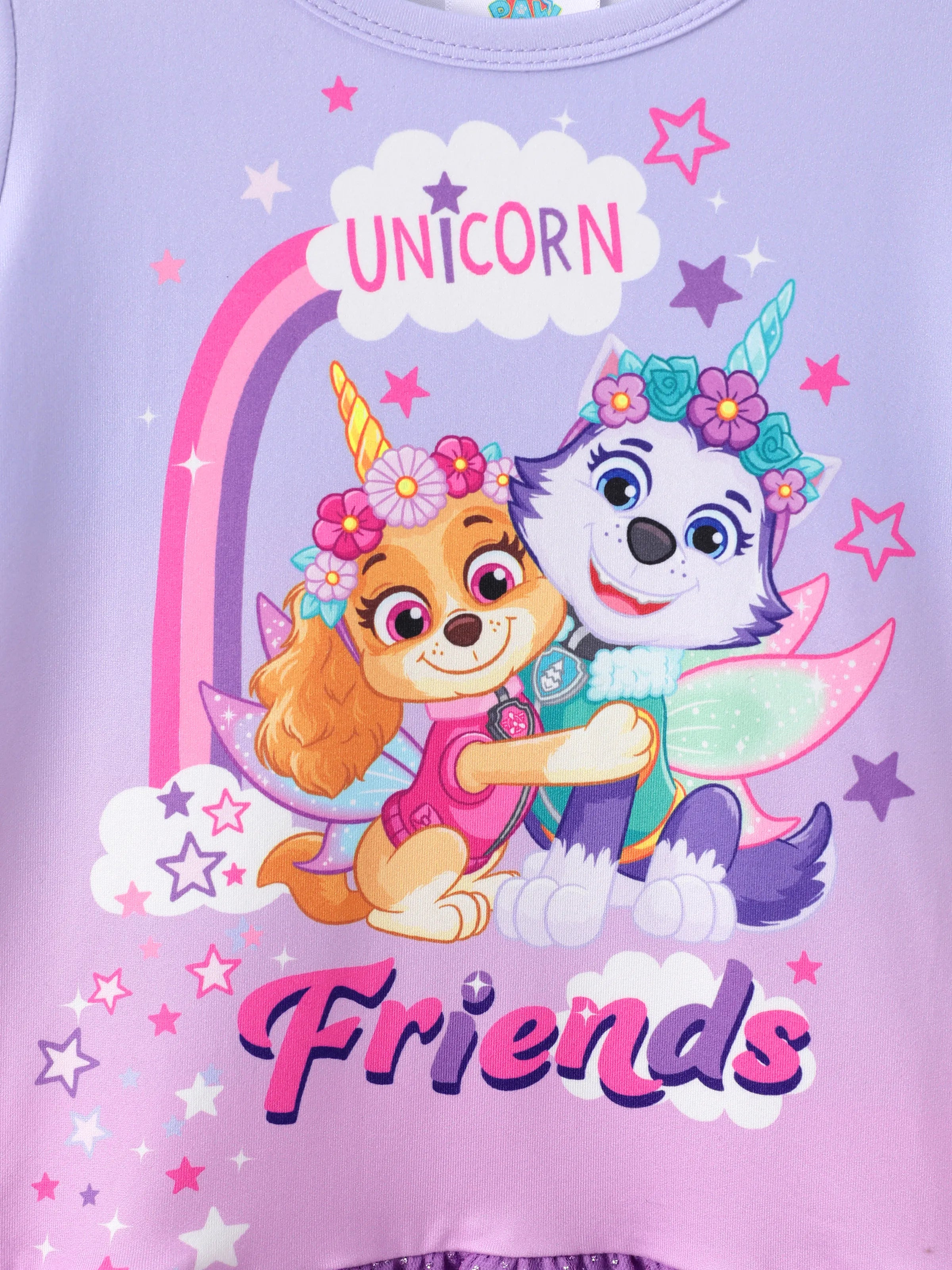 PAW Patrol Toddler Girl Skye Everest Gradient Ruffle-hem Dress Purple, Purple / 5-6 Years PAW Patrol Toddler Girl Skye Everest Gradient Ruffle-hem Dress Purple, Purple / 5-6 Years