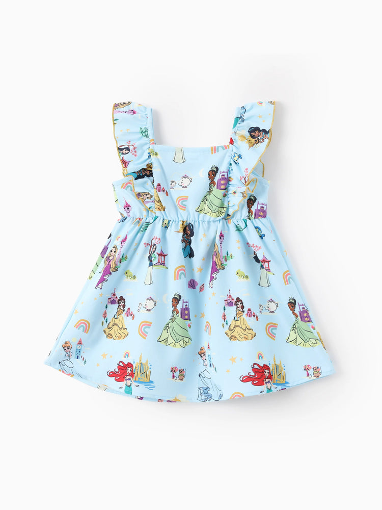 Disney Princess Toddler Girl Ruffled Dress Blue