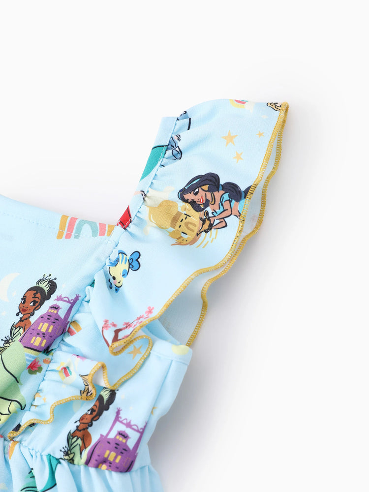 Disney Princess Toddler Girl Ruffled Dress Blue