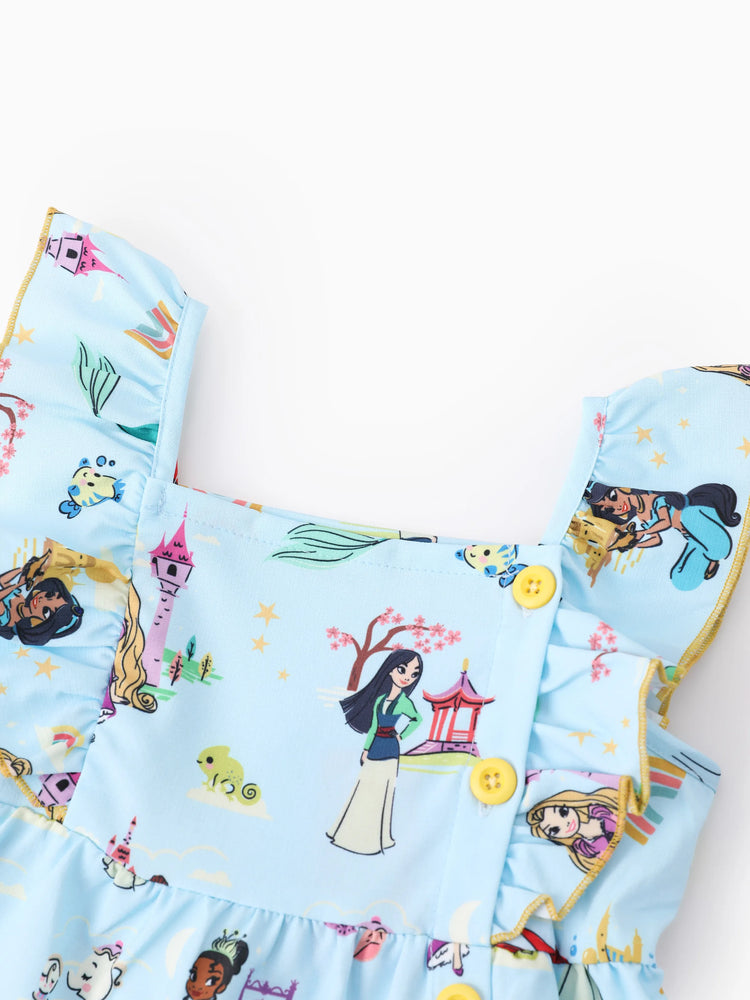 Disney Princess Toddler Girl Ruffled Dress Blue