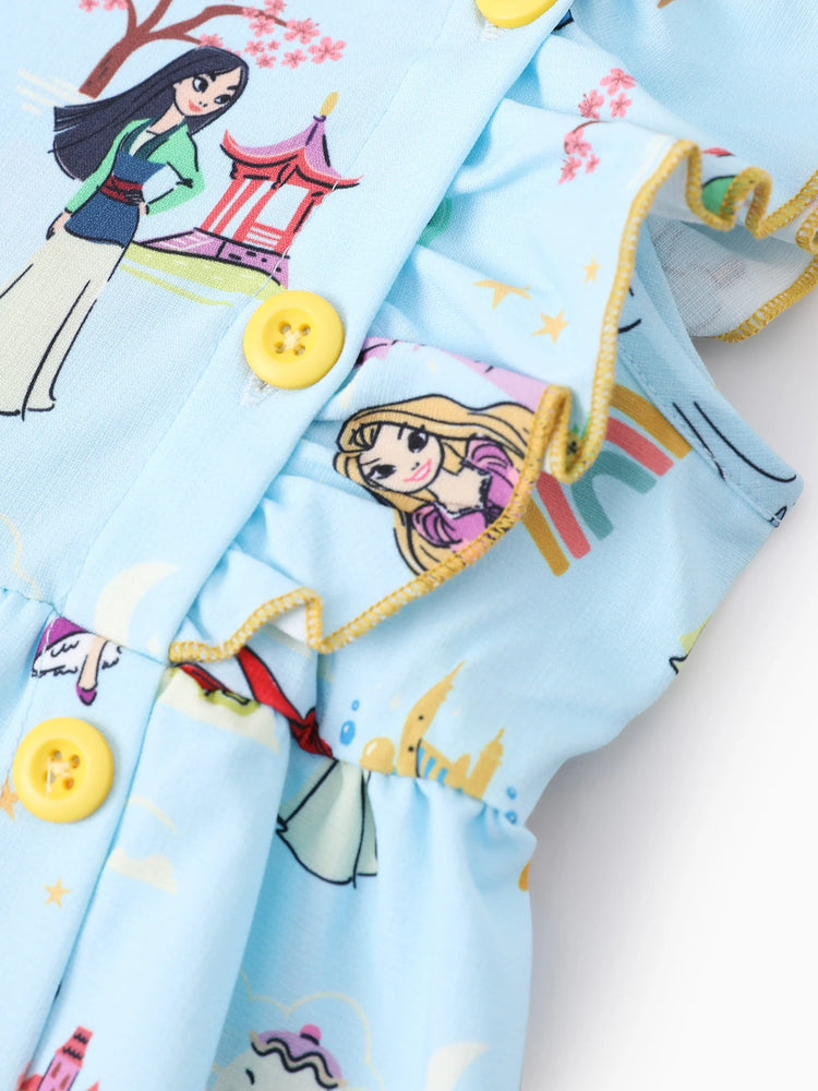 Disney Princess Toddler Girl Ruffled Dress Blue