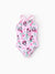 Disney Mickey and Friends Toddler/Kid Girl 1pc Minnie Mouse Floral Print UPF 50+ Swimsuit Pink