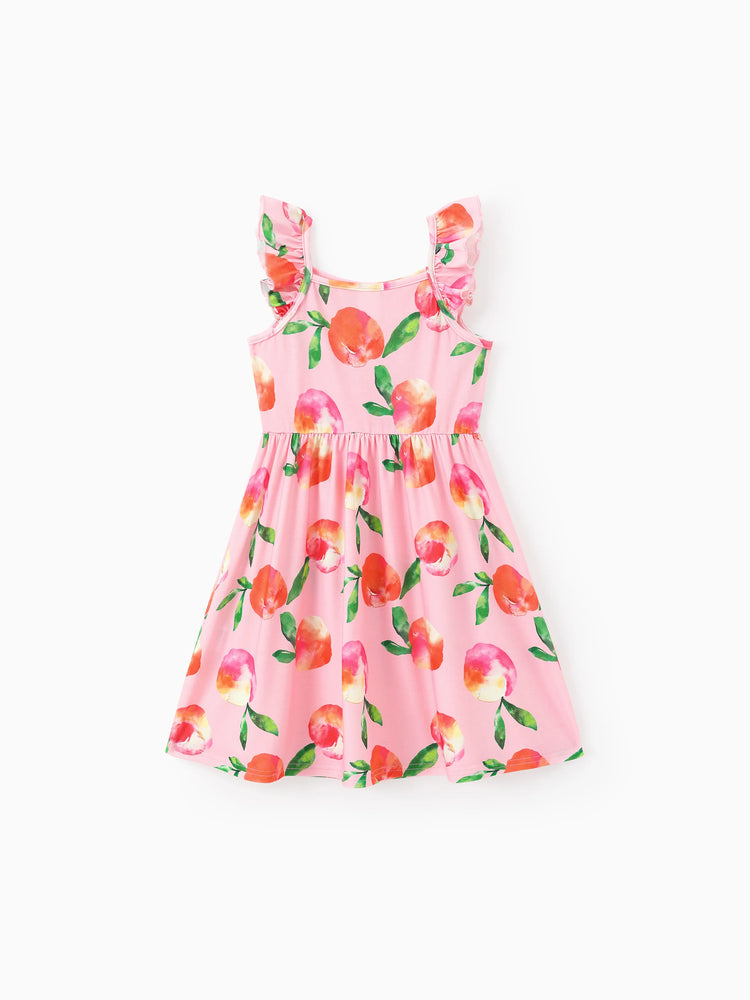 Lot de 3 robes enfantines à manches flottantes pour petite fille, couleur gingembre