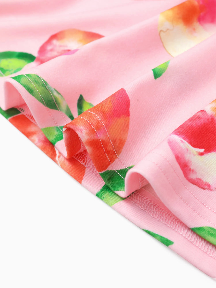 Lot de 3 robes enfantines à manches flottantes pour petite fille, couleur gingembre