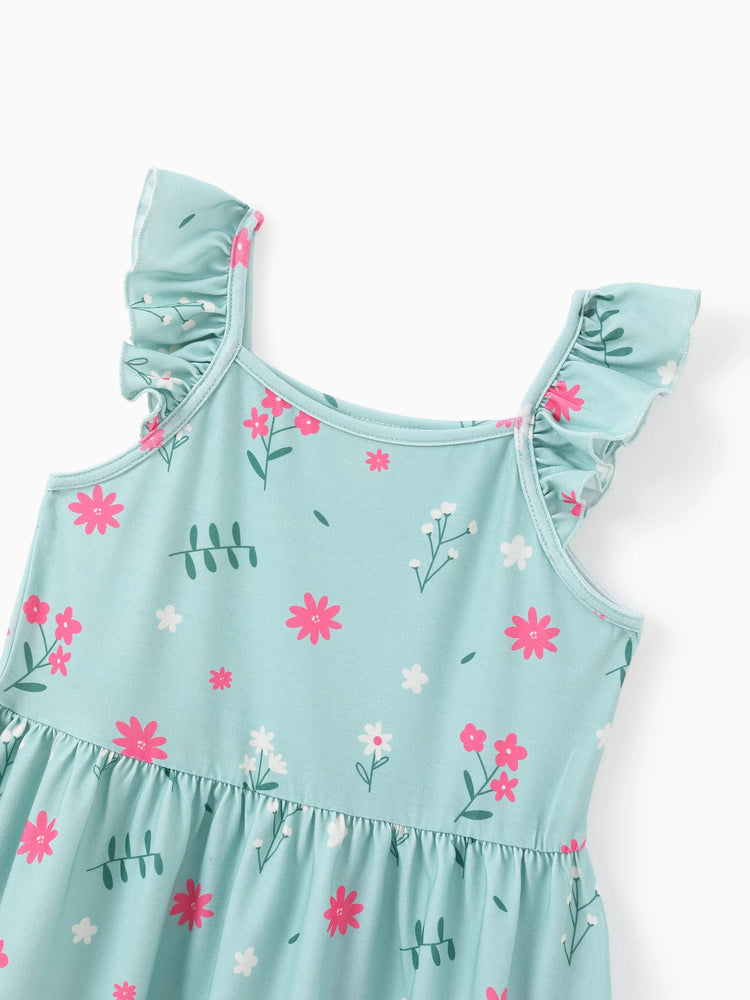 Lot de 3 robes enfantines à manches flottantes pour petite fille, couleur gingembre