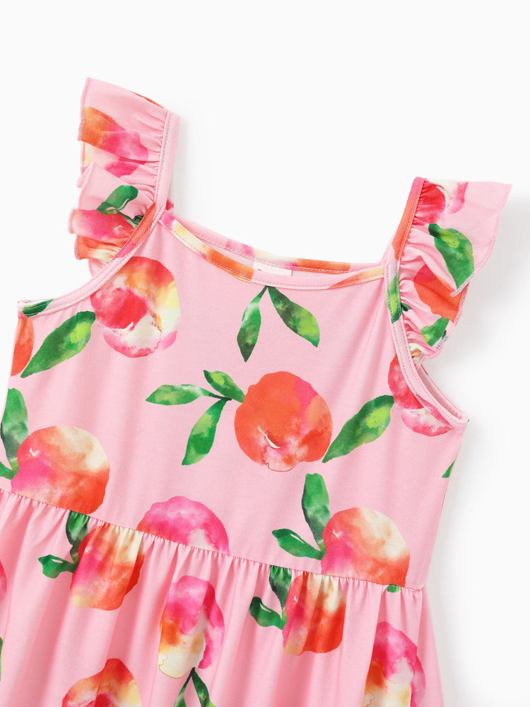 Lot de 3 robes enfantines à manches flottantes pour petite fille, couleur gingembre