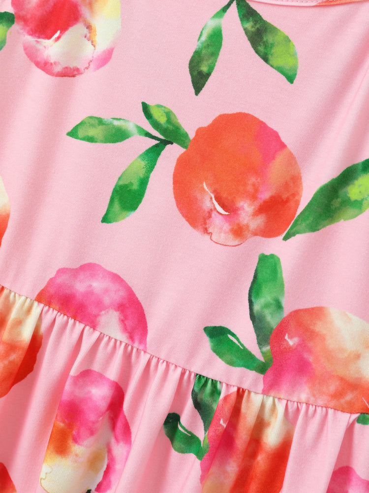 Lot de 3 robes enfantines à manches flottantes pour petite fille, couleur gingembre